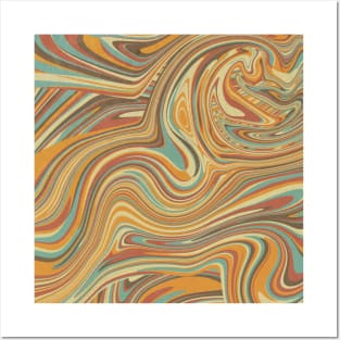 Rainbow Marble Organic Texture Posters and Art